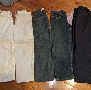 Boys Khakis and Jeans Lot. 5 pairs. Size 10.